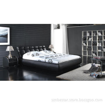 Classic Leather Bedroom Soft Bed (6022)